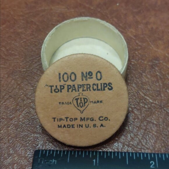 Vintage 1930s Tip Top Manufacturing Co. Paperclips Box Dye & Durham Stationeers - Picture 2 of 6